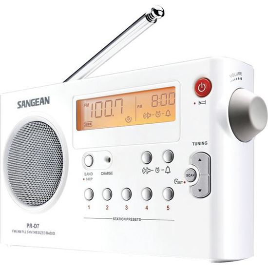 DGTL AMFM PORT RADIO WHT