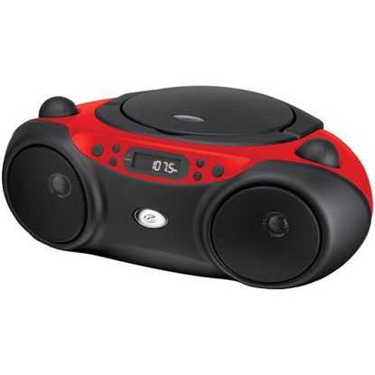 CD PLYR BOOMBX BLKRED