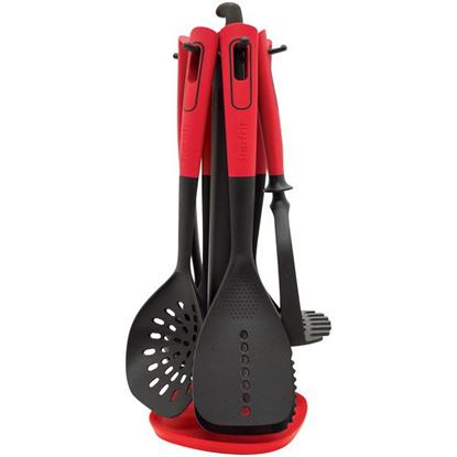 6 UTENSILS W HOLDER SET
