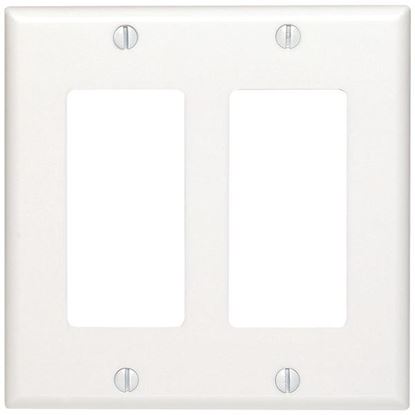 2-GANG WALL PLATE -WHT