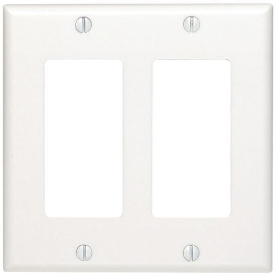 2-GANG WALL PLATE -WHT