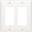 2-GANG WALL PLATE -WHT