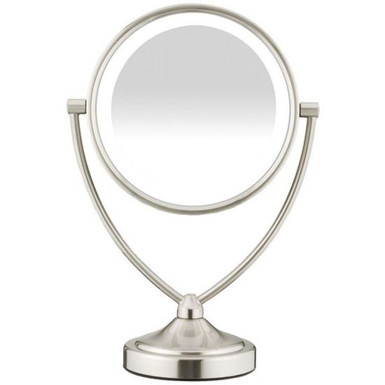 SATIN NCKL VANITY MIRROR
