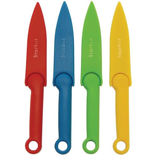 4 PAIRING KNIVES WCVRS