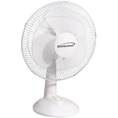 12IN OSCILTNG DSK FAN WHT