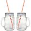 2PK MASON JAR MUG STRW