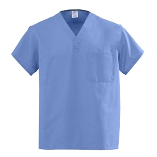 Universal V-Neck Scrub Top Reversible  Ceil Blue  Small