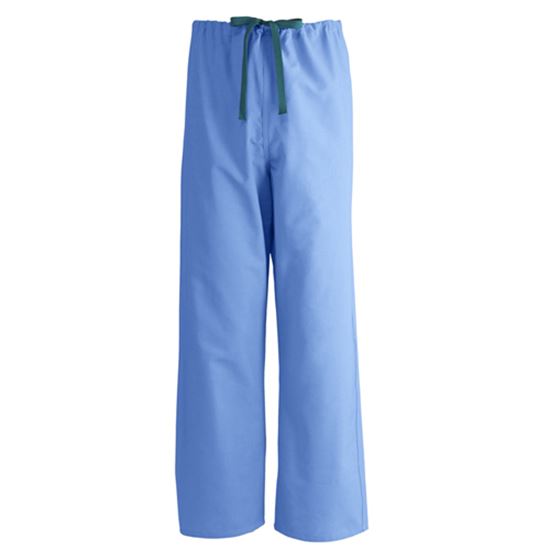 Univ Drawstring Scrub Pants Reversible Ceil Blue Small