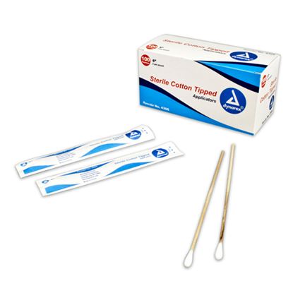 Mouth-Throat 8  Cotton-Tipped Applicators Bx-100 Non-Sterile