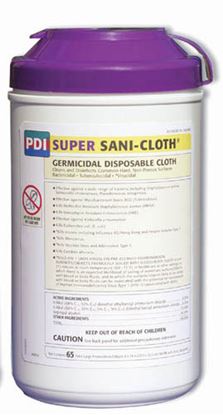 Sanicloth 'Super'  Wipes 6  x 6.75  Tub-160