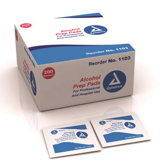 Alcohol Prep Pads Large Bx-100