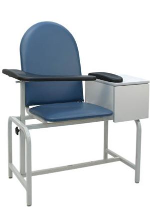 Padded Blood Drawing Chair w- Cabinet