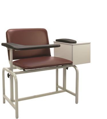 Bariatric X-Wide Padded Blood Drawing Chair w- Cabinet