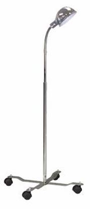 Gooseneck Exam Lamp - Chrome Mobile Base - 3 Prong Plug