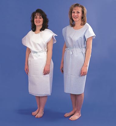 Paper Patient Exam Gowns- Blue Bx-50